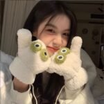 Fashion Winter Women's Velvet Gloves