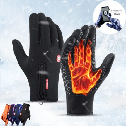Winter Gloves Waterproof Gloves With Fleece